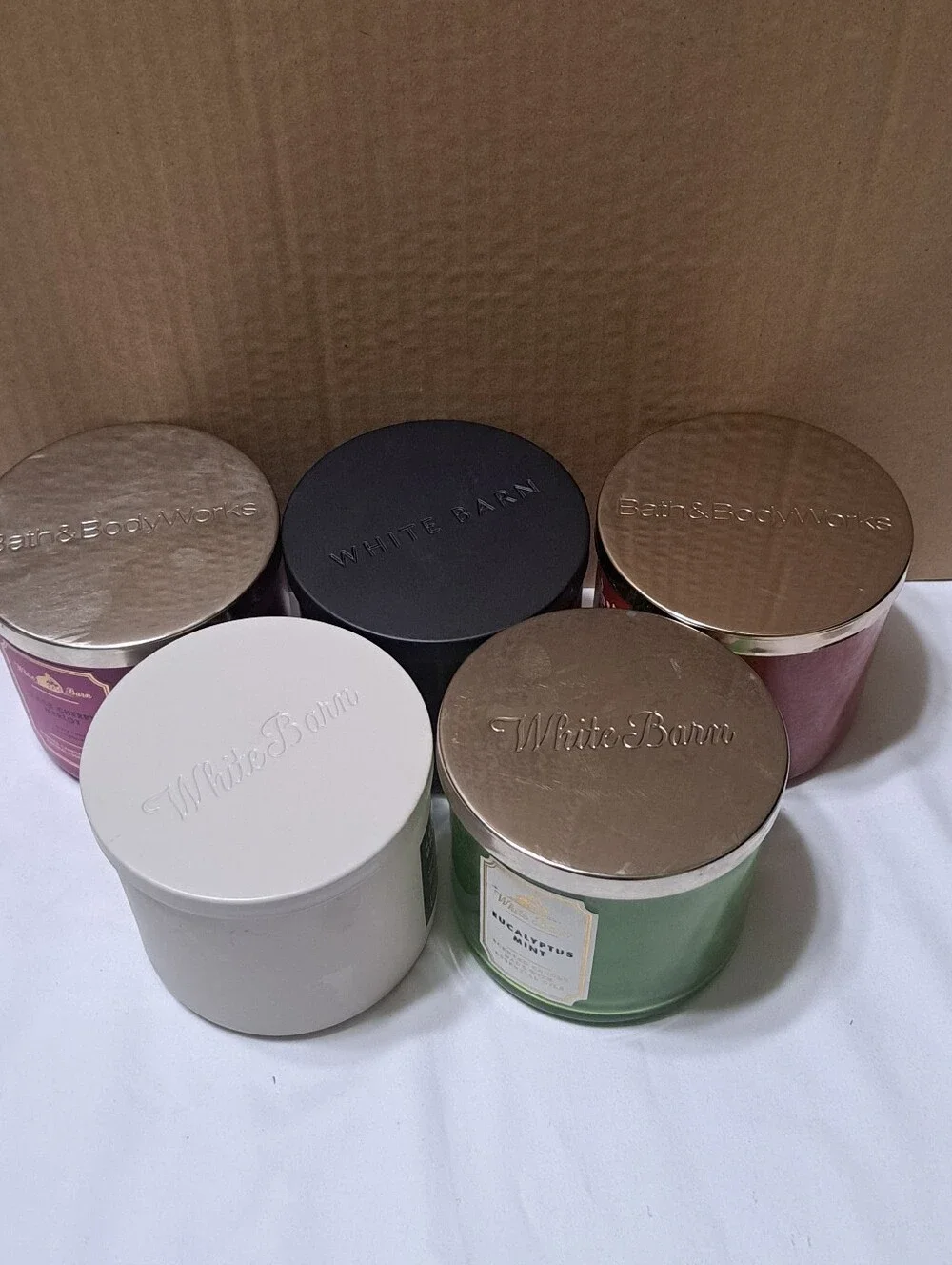Bath & Body Works Empty 3 Wick Candle Jars set of 5 - Picture 4 of 8